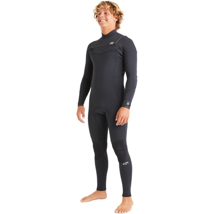 2024 Billabong Mens Absolute Natural 5/4mm Chest Zip Wetsuit ABYW100259 - Black